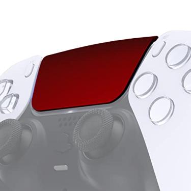 Imagem de eXtremeRate Touchpad Vermelho Scarlet de Substituição para Controle PS5, Toque Macio Personalizado com Ferramenta, Compatível com DualSense 5 - Controle não Incluído
