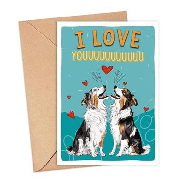 Imagem de Cartão de pastor australiano, cartão de aniversário de pastor engraçado, cartão de aniversário de cachorro, para marido, para esposa, namorada, namorado, cartão para donos de cães, presentes para