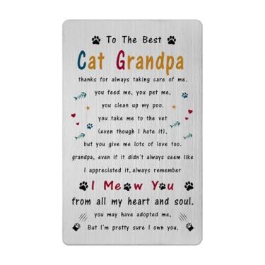 Imagem de Gezxin Cartão de Dia dos Namorados para Gato Avô - Gato Avô Gato Avô Presentes de Aniversário Dia dos Pais Páscoa Presentes