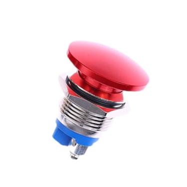 Imagem de YsXoWiui Botão momentâneo de metal, prático, alto desempenho, escudo de metal vermelho, resistente ao desgaste, profissional, à prova d'água, cabeça de, 16mm