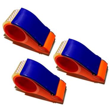Imagem de 3 Suporte Aplicador Com Fita Adesiva 48mm X 50m P/ Embalagem - I.D.E.A
