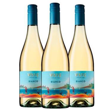 Imagem de Kit 3 Garrafas Vinho Branco Wave Bianco 750ml - Settesoli
