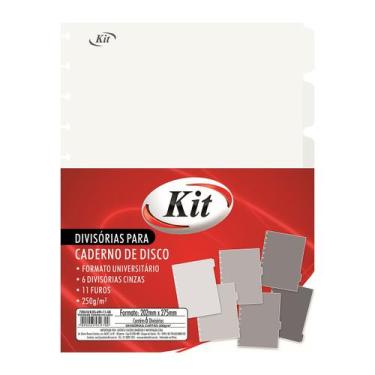 Imagem de Divisorias Kit Disc Cinza com 6 Unidades, Cinza