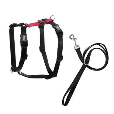 Imagem de Blue-9 Pet Products Peitoral de equilíbrio sem puxar e coleira solta conjunto de caminhada para cães, feito nos EUA, vermelho, médio/grande