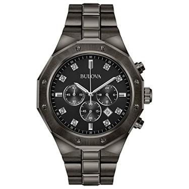 Imagem de Bulova Relógio analógico masculino de quartzo com pulseira de aço inoxidável, cinza, 24 (modelo: 98D142)