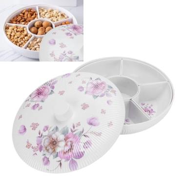 Imagem de Bandeja de Servir Dividida Com Tampa, Organizador de Aperitivos de Grande Capacidade e Bandejas de Armazenamento para Lanches Charcutaria de Frutas Vegetarianas e Muito Mais