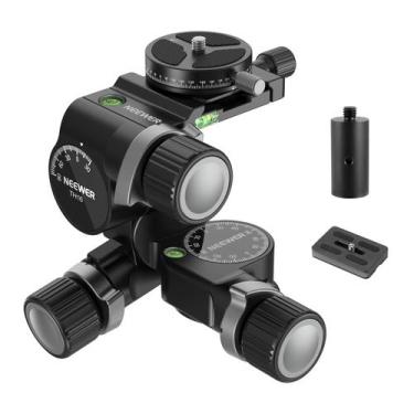 Imagem de Cabeça de Tripé NEEWER TH16 - 3 Vias com Placa QR e Pan Arca 360°