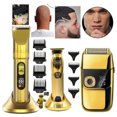 Imagem de Kit Maquina cortar cabelo especial serie limitada Kemei linha KM i271 