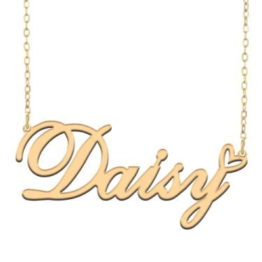 Imagem de A168A Colar de nome personalizado personalizado personalizado colar de nome banhado para mãe filha amizade feminino dia dos namorados aniversário de Natal ano novo, Metal, Sem pedras preciosas