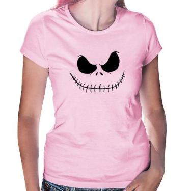 Imagem de Baby Look Scare Face - Foca na Moda, Rosa bebê, GG