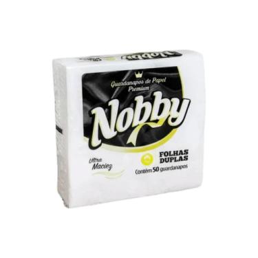 Imagem de Guardanapo papel (bco/folha dupla) 21x22cm pct c/50fls NOBBY
