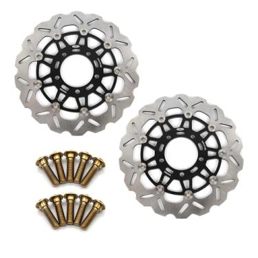 Imagem de Discos de freio dianteiros flutuantes com parafusos de montagem para Kawasaki Ninja 1000 ZX1000 2011-2013 ABS 12-19, Ninja 1000SX 20-21, Versy.s 1000 12-14, Z1000 07-13, Z1000SX 11-14, Z1000 07-13,