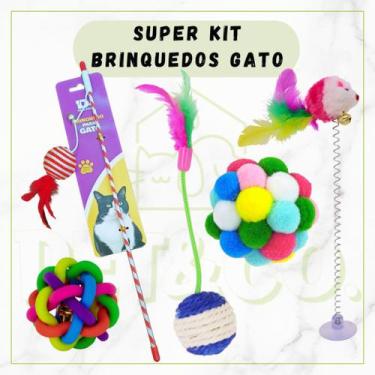 Imagem de Super Kit Brinquedos para Gato com 5 Brinquedos - Pet&CO.