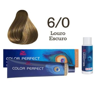 Imagem de Coloração Color Perfect 6/0 Louro Escuro + Oxi 20 Welloxon  Wella - We