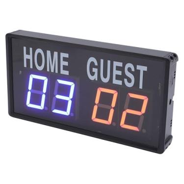 Imagem de Placar Eletrônico do Basquetebol Com Controle Remoto, Placar Digital Com LED, Placa de Pontuação Brilhante Alta Alimentada por Bateria Portátil do Keeper para Jogos Esportivos