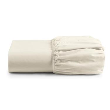 Imagem de Lençol com elástico avulso 100% algodâo 200 fios todos tamanhos solteiro casal queen king size (Creme, King)