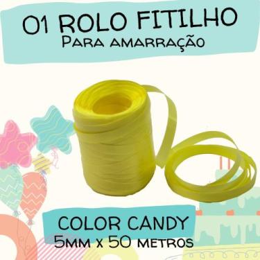 Imagem de Fitilho Rolo Color Candy para Embalagens e Presentes  Prático e Versát