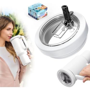 Imagem de Tampa flip de canudo à prova de vazamento de 850 g para Stanley Quencher, substituição de tampa de copo de 850 g para acessórios de copo Stanley, tampas de copo de silicone sem derramamento para copo