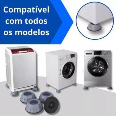 Imagem de Pé Nivelador De Maquina De Lavar Secar Almofada Anti-vibração 4 peças 