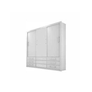 Imagem de Guarda-Roupa Anjos 3 Portas sem Espelho Branco - 1318.1.66 - Carioca Móveis