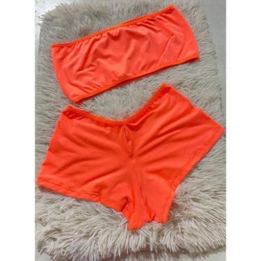 Imagem de Conjunto Neon Cintura Alta Modela Corpo Atacado Top Faixa Sem Bojo - B