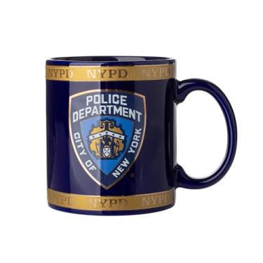 Imagem de Artisan Owl Caneca jumbo oficialmente licenciada pelo Departamento de Polícia de Nova York - Perfeita para amantes de café (azul marinho)