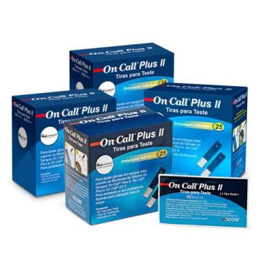 Imagem de 100 Tiras de Glicose Individuais On Call Plus II