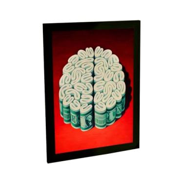 Imagem de Quadro Decorativo Cérebro De Dinheiro Negócios Empresa Escritório Decoração Quarto Sala
