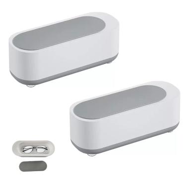 Imagem de Limpador Ultrassonico Joias Cordao Oculos Kit 2 unidades Acessorios Anel Pulseira Multiuso Estojo Alta Frequencia Portatil Limpeza Profunda