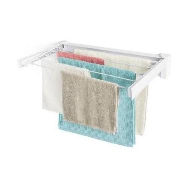 Imagem de Varal Retrátil Recholível Parede Dobrável Branco - Ordene