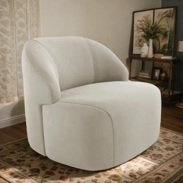 Imagem de Poltrona Organica Decorativa Eloa Veludo Bege - Londrilar - LM DECOR