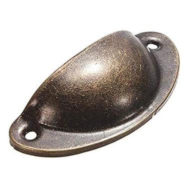 Imagem de Puxador de porta Hardware antigo ferro forjado maçaneta conchas gavetas de armário armários móveis aplicáveis