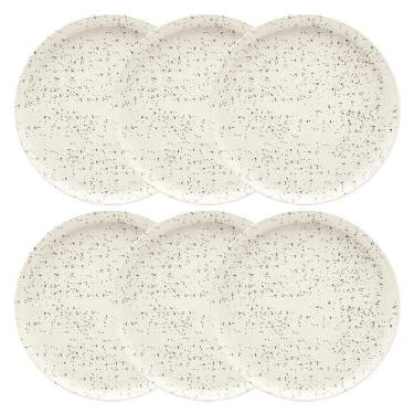 Imagem de Conjunto de Pratos Rasos 06 Peças Flat Chuvisco Oxford