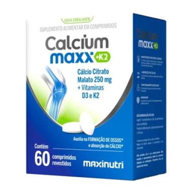 Imagem de Calcium Maxx Suplemento com Cálcio, Vitamina D3 e K2 - Maxinutri