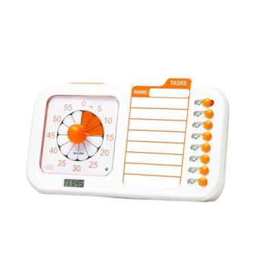 Imagem de ＫＬＫＣＭＳ Timer visual infantil com quadro de planejamento, suprimentos, leves, acessórios com luz, lista de verificação, cronômetro de tarefa cobrado para a