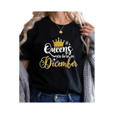 Imagem de Camiseta Feminina Golden Crown Queen - Estampa Gráfica - Presente de A