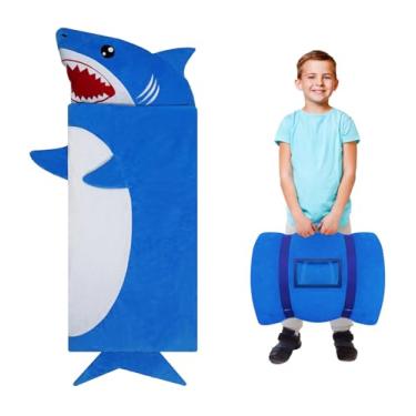 Imagem de Saco de dormir infantil macio de pelúcia com travesseiro para meninos e meninas grande 67 * 67,5 polegadas tapete de dormir para creche, pré-escola, jardim de infância