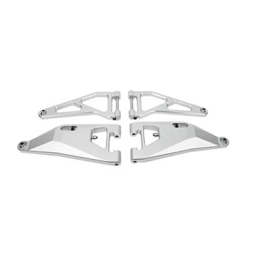 Imagem de BeaxTurbo Racing Upgrade Parts CNC Aluminum 7075# Front Upper&Lower Arms for LOSI Super Baja Rey SBR 2.0 1/6 (Silver)