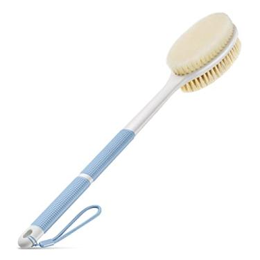 Imagem de Back Scrubber Anti Slip for Shower,Back Brush Long Handle with Stiff and Soft Bristles,Body Exfoliator for Bath or Dry Brush(Blue)