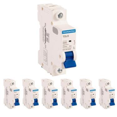 Imagem de 7 Disjuntores Tramontina 32a 1p Monopolar Curva C 3ka Tdj3