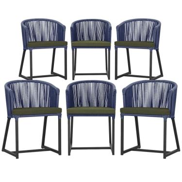 Imagem de 6 Cadeiras de Jantar Área Noronha em Alumínio