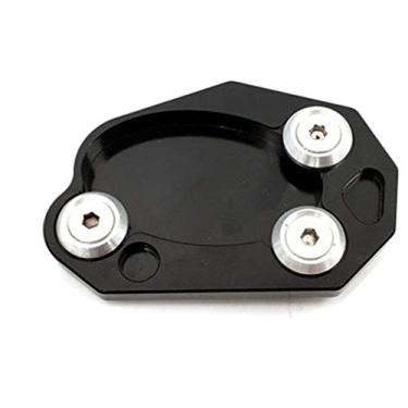 Imagem de Acc-Creativity Suporte de pé de motocicleta com ampliador lateral para placa de extensão compatível com Kawasaki Z1000 Z1000SX ZX10R ER6N NINJA650 ER6F ZX6R (preto)