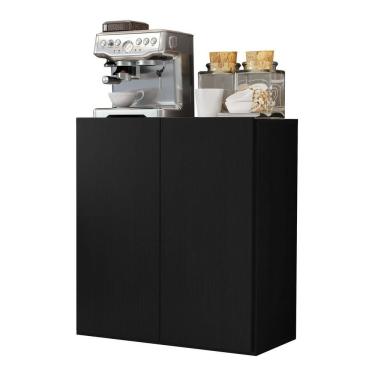 Imagem de Aparador Buffet 2 Portas Suspenso Veneza Multimóveis V3608 Preto Preto