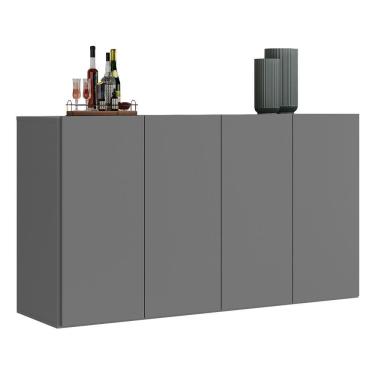 Imagem de Aparador Buffet 4 Portas Suspenso Veneza Multimóveis V3594 Grafite Grafite