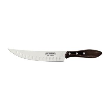 Imagem de Faca Para Carne Butcher Cabo Em Madeira Tratada Polywood Castanho 8" Tramontina