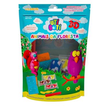 Imagem de Kit Massinha De Modelar Animais Da Floresta - Uti Guti