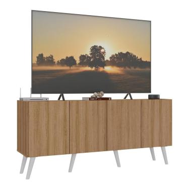 Imagem de Rack Retrô Para Tv Até 50 Polegadas Com Mp1071 Rustic branco