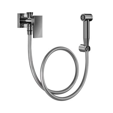 Imagem de Ducha Higiênica Docol New Edge 925648 Com Registro E Derivação Grafite Polido