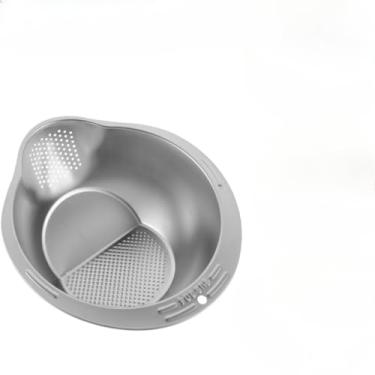 Imagem de Kit Escorredor Macarrão Inox Grande Lavar Arroz Massas Legumes e Frutas Ralador Peneira Aço Inoxidavel(Escorredor de Arroz Inox)