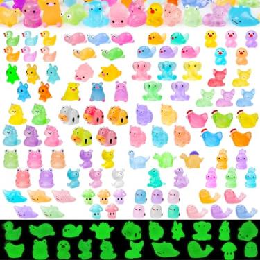 Imagem de 120PCS Glow in The Dark Mini Resin Animals 20 Styles of Luminous Ducks dinosaurswls Frogs and More Tiny Figurines for Fairy Garden Aquarium Terrarium Potted Plants Dollhouse Decor